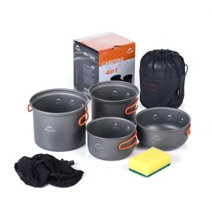 Набір туристичного посуду Naturehike NH15T401-G (4 шт.)