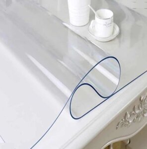 М'яке скло Прозора силіконова скатертина на стіл Soft Glass Захист для меблів 1.0х1.7м (товщина 1.5 мм)