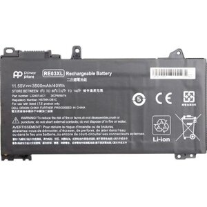 Акумулятор для ноутбука HP ProBook 440 G6 (RE03XL, HSTNN-0B1C) 11.55V 3500mAh PowerPlant (NB461509)