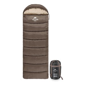 Спальний мішок з капюшоном Naturehike U250 NH20MSD07 (6°C) правий (Коричневий)
