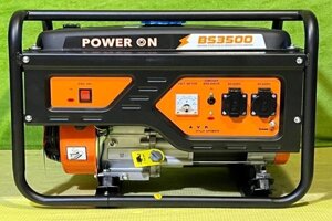 Генератор бензиновий Power On BS3500 3кВт (об'єм бака 15л)