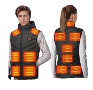 Чоловічий жилет із підігріванням HeatFashion Electric Heating Vest (13 зон) Чорний M