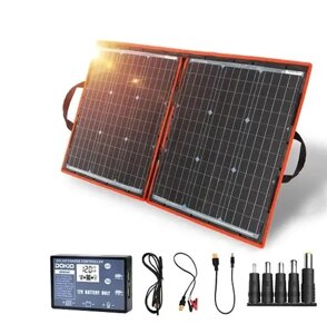 Сонячний зарядний пристрій Solar panel 80W (2xUSB+Type-C) 20В-вихід + зарядка автомобільного АКБ в Київській області от компании shop-shap