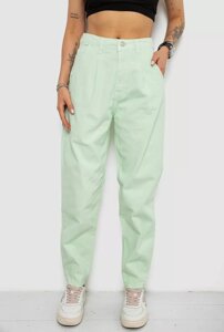 Джинси жіночі балони, колір бузковий, 182R1826 м'ятний