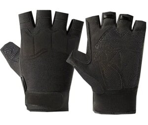 Тактичні рукавички без пальців (розмір L) на липучці FQTAC039 Чорний