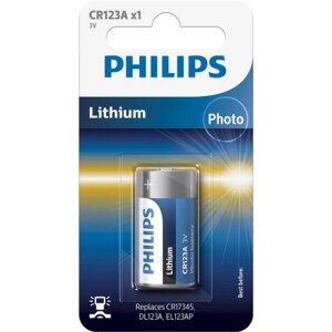 Батарейка Philips CR 123A Lithium 3V *1 (CR123A/01B) в Київській області от компании shop-shap