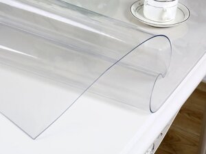 М'яке скло Прозора силіконова скатертину на стіл Soft Glass Захист для меблів 1.0х1.5 м (товщина 0.5 мм)