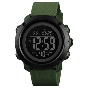 Чоловічий спортивний годинник Skmei 1426 Зелені з чорним циферблатом