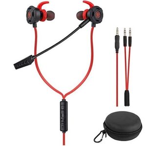 Дротові ігрові навушники Plextone G30 для телефону з мікрофоном (Червоний)