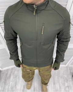 Армійська тактична куртка Combat (тканина soft-shell) на флісі Оливковий M в Київській області от компании shop-shap