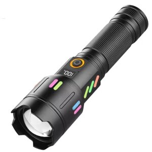 Ручний ліхтар PLD-X83-TG zoom + LCD + Type-C + PowerBank + 1х26650 (18650) 5 режимів в Київській області от компании shop-shap