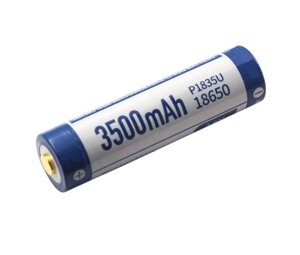 Акумулятор 18650 Keeppower 3500 mAh з microUSB (синій з білим)