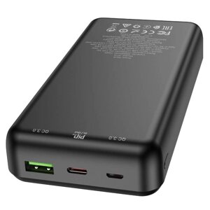 УМБ портативний зарядний Power Bank Hoco Tacker J87A 20000mAh, USB, Type-C, 20W, QC, чорне