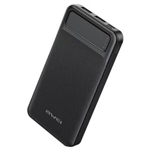 Power Bank Awei P5K 10000 mah Портативне зарядне УМБ ME-769 2xUSB чорний