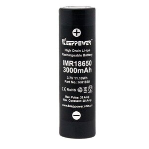 Акумулятор Keeppower IMR18650 3000 mAh (Samsung INR18650-30Q) (Чорний)