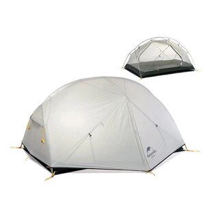 Двухместная легкая палатка с футпринтом Naturehike Mongar NH17T007-M 20D (Серая)