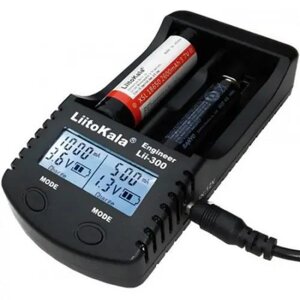 Зарядний пристрій LiitoKala Lii-300 на 2 акумулятори AA, AAA та Li-ion з розрядом та функцією Повербанк