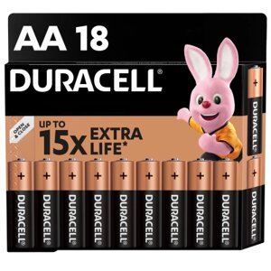 Батарейка Duracell AA лужні 18 шт. в упаковці (5000394107519 / 5006192) в Київській області от компании shop-shap