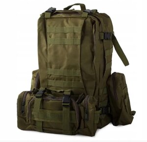 Штурмовий рюкзак Тactic 50-60л Поліестер (Зелений)