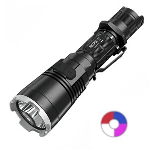 Тактичний ручний ліхтарик Nitecore MH27UV (білий, червоний, синій та УФ світло)