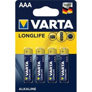 Батарейка Varta AAA Longlife LR03 * 4 (04103101414) в Київській області от компании shop-shap