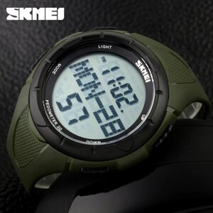 Годинник з крокоміром Skmei 1122 green