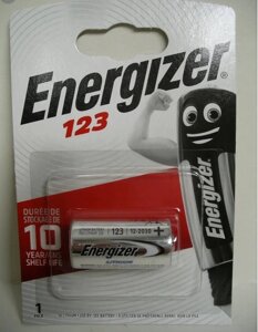 Батарейка Energizer CR123A 3V в блістері