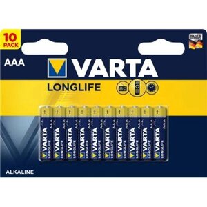 Батарейка Varta AAA Longlife Alkaline * 10 (04103101461) в Київській області от компании shop-shap