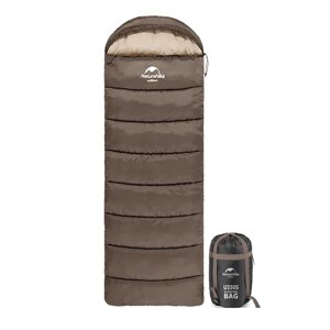 Спальний мішок з капюшоном Naturehike U150 NH20MSD07 (11°C) правий (Коричневий) в Київській області от компании shop-shap