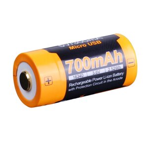 Акумулятор 16340 Fenix 700 UP mAh Li-ion з micro-USB зарядкою