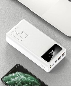 Зовнішній акумулятор Power Bank 50000mAh White