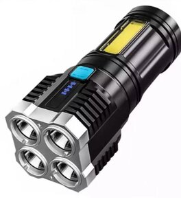 Ручний акумуляторний ліхтарик X509 4LED+COB в Київській області от компании shop-shap