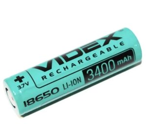 Акумулятор Videx Li-ion 18650 3400mAh 3,7V (без захисту)