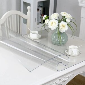 Силіконова скатертина на стіл Soft Glass М'яке скло 0.85х1.3 м