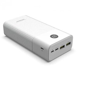 Портативний зовнішній акумулятор Pineng PN-899 30000mAh Power Bank Білий