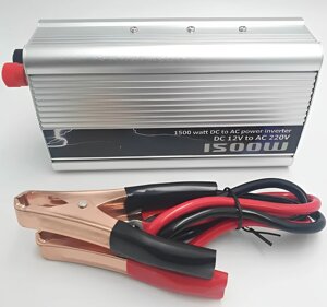 Інвертор авто перетворювач напруги 12-220в 1500Вт та USB виходом 12V в 220V 1500W Power Inverter