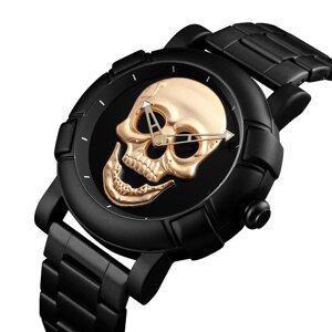 Оригінальний годинник Skmei Skull 9178 Black Gold в Київській області от компании shop-shap