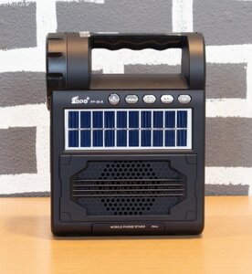Акумуляторний радіоприймач Fepe FP-25-S USB TF Bluetooth із сонячною панеллю та ліхтариком