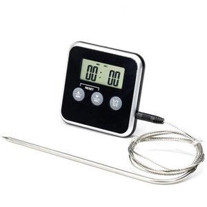 Кухонний цифровий термометр TP-600 з виносним датчиком для духовки та таймером