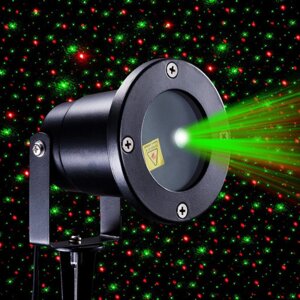 Вуличний лазерний прожектор проектор Waterproof Зоряне небо з пультом (Червоний і зелений кольори)