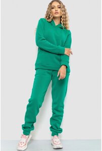 Спорт жіночий костюм на флісі, колір зелений, 214R0102 . бежевий