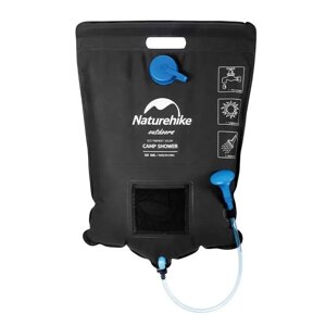 Компактний кемпінговий душ Naturehike NH21SJ032 20л (Чорний)