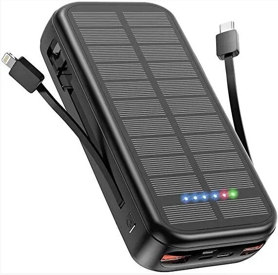 Портативна батарея Power Bank 30000mAh 20W AN-YD03 Сонячний зарядний пристрій від компанії shop-shap - фото 1