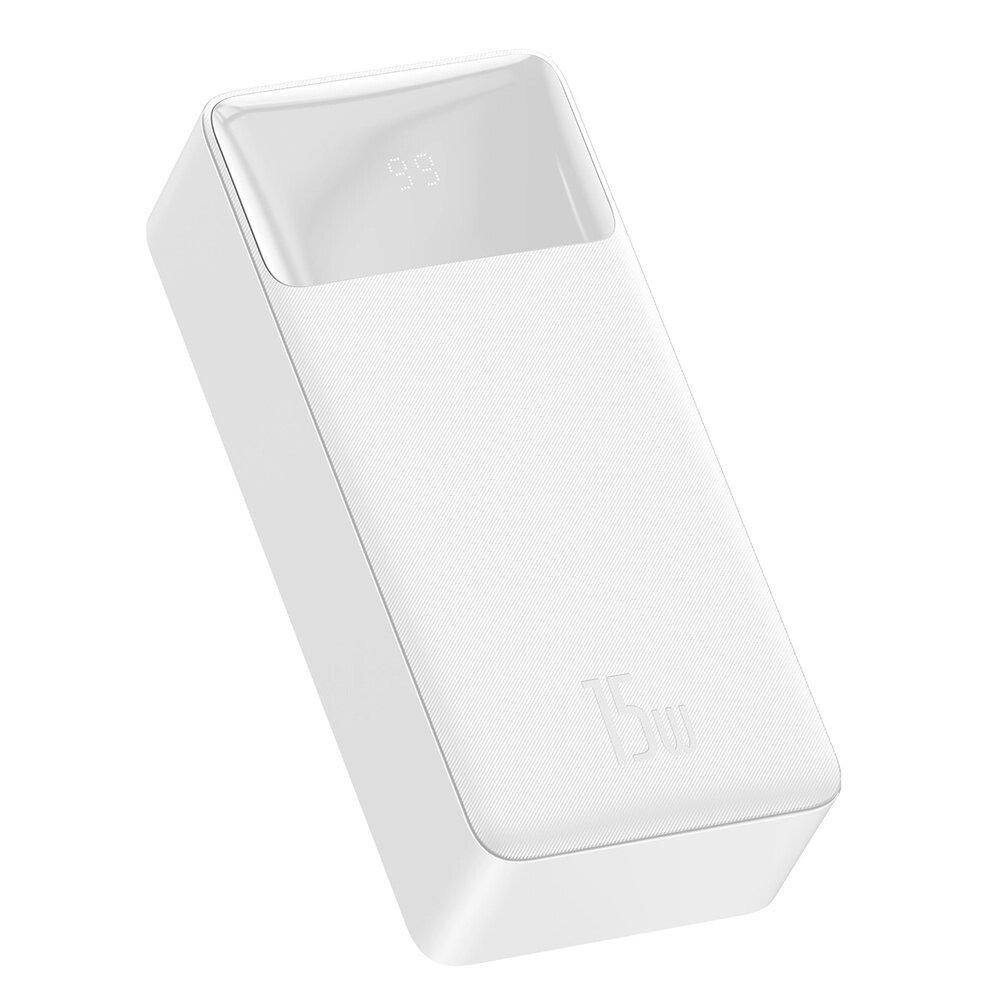 Портативна батарея Power bank Baseus Bipow Digital Display 30000mAh 15W PPDML-K01 Білий від компанії shop-shap - фото 1