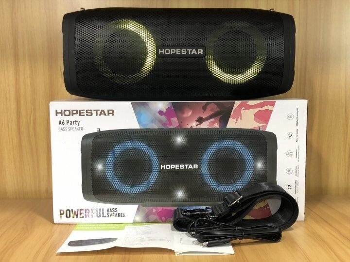 Портативна Bluetooth колонка Hopestar PartyA6 .34,6х15,1х13,2 см. до 5 годин від компанії shop-shap - фото 1