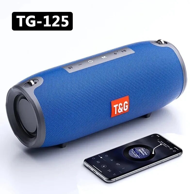 Портативна колонка Bluetooth TG-125  3.7V, 1200mAh до 6годин від компанії shop-shap - фото 1