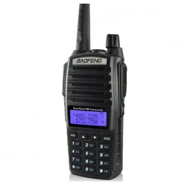 Портативна рація Baofeng UV-82 5W Li-ion UHF/VHF (Чорний) від компанії shop-shap - фото 1