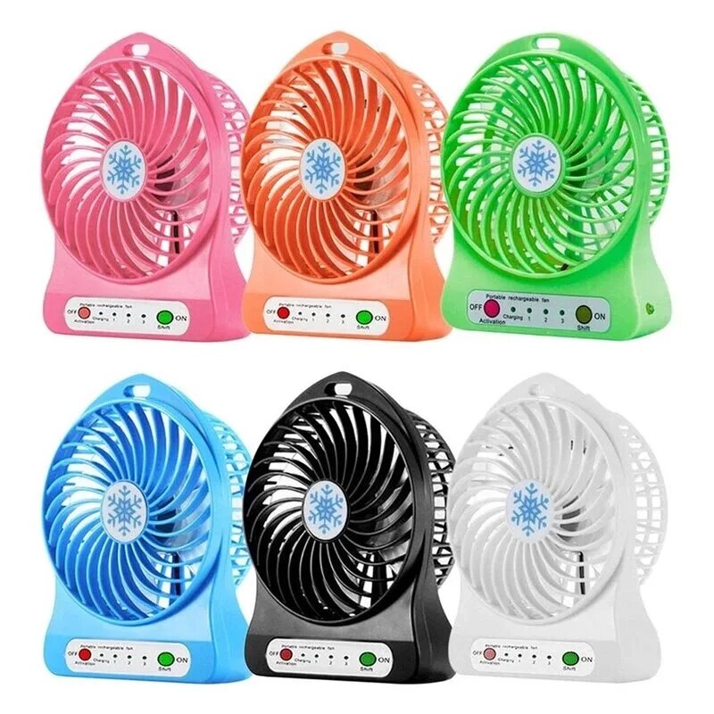 Портативний USB міні-вентилятор з акумулятором Portable Mini Fan (настільний) від компанії shop-shap - фото 1