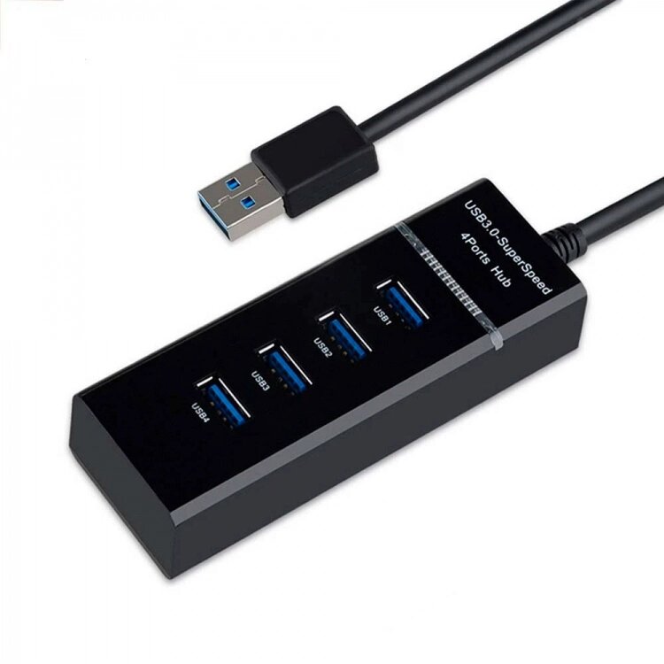 Розгалужувач USB 3.0 хаб 4 порту від компанії shop-shap - фото 1