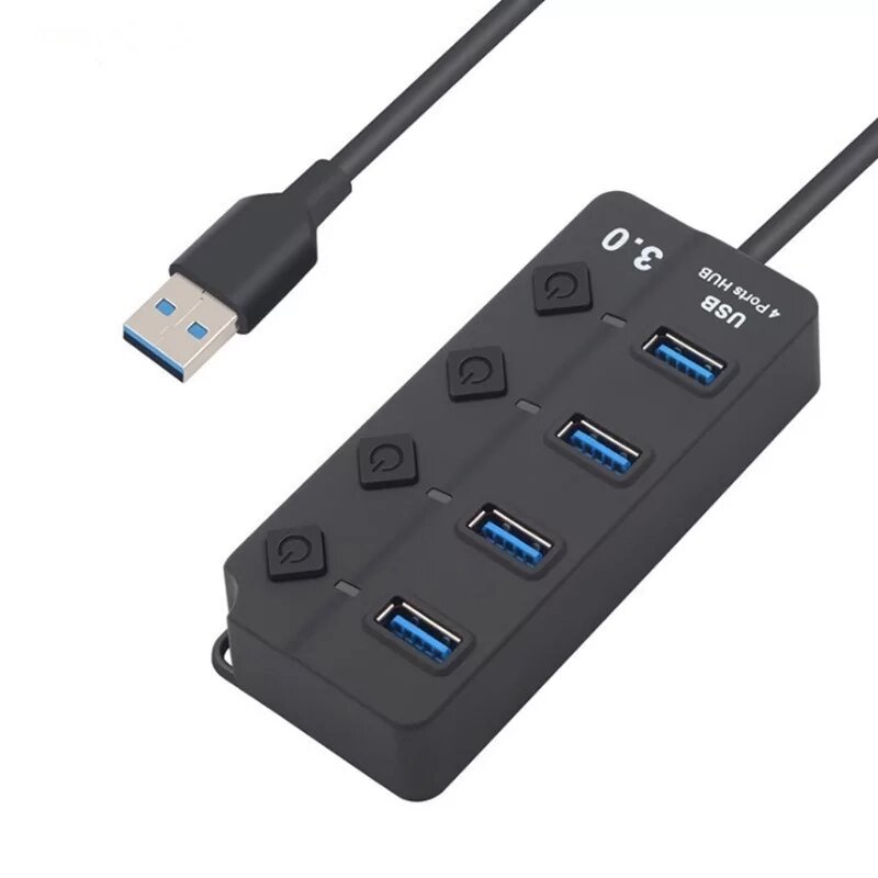 Розгалужувач USB на 4 порти Hub 3.0 від компанії shop-shap - фото 1